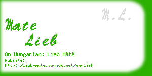 mate lieb business card